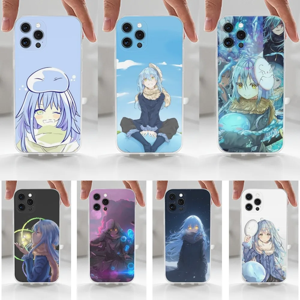 Tensei S-Slime Anime R-Rimuru Case For iPhone 16 15 14 13 12 11 Plus Pro Max XR XS X 7 8 SE Mini Transparent Silicone