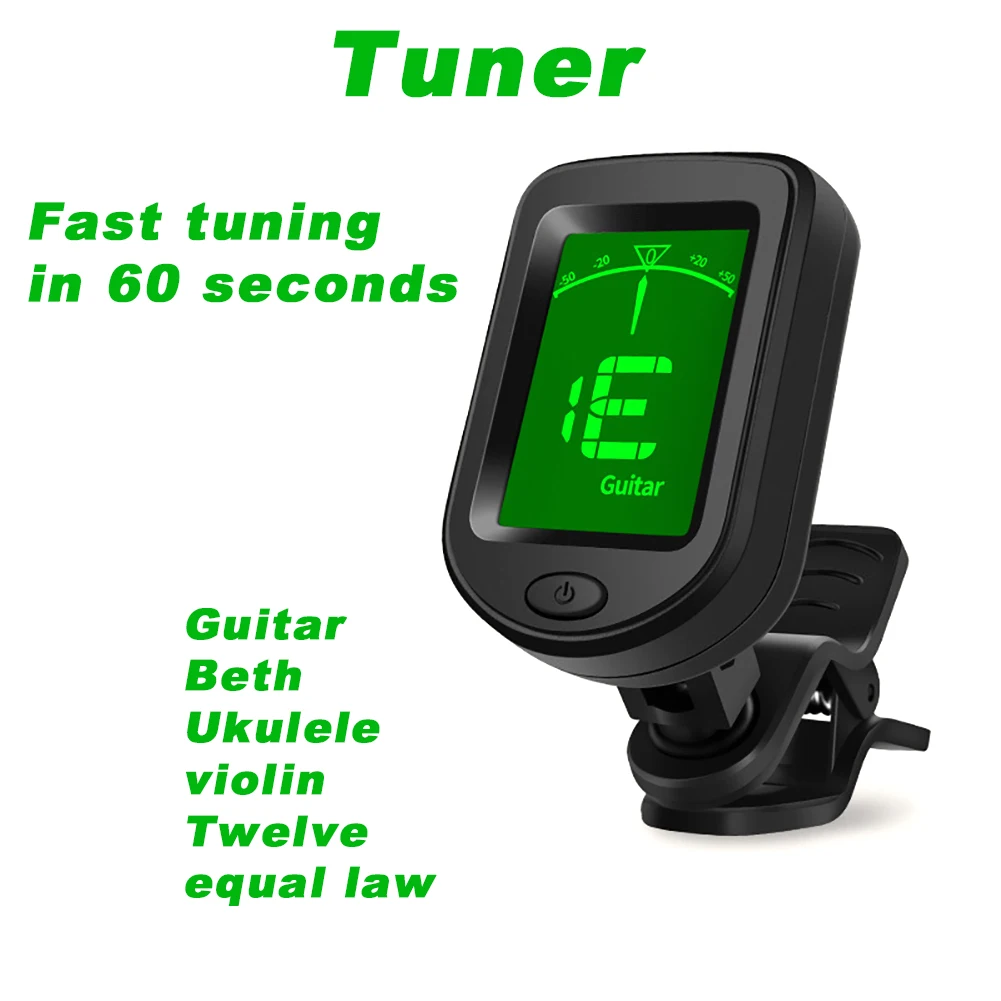 

AT-01A Gitaar Tuner Draaibare Clip-On Tuner Lcd Display Voor Chromatische Akoestische Gitaar Bas Ukulele Gitaar Accessoire