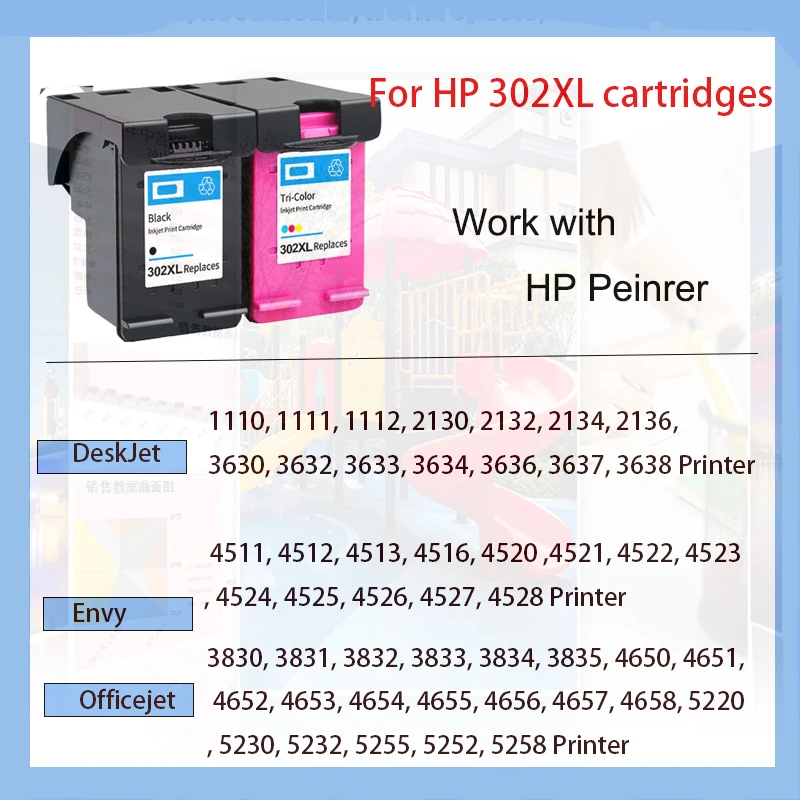 Замена Vilaxh для HP 302 XL HP302 картридж HP302xl Deskjet 2130 ENVY 4520 Officejet 4650 3630