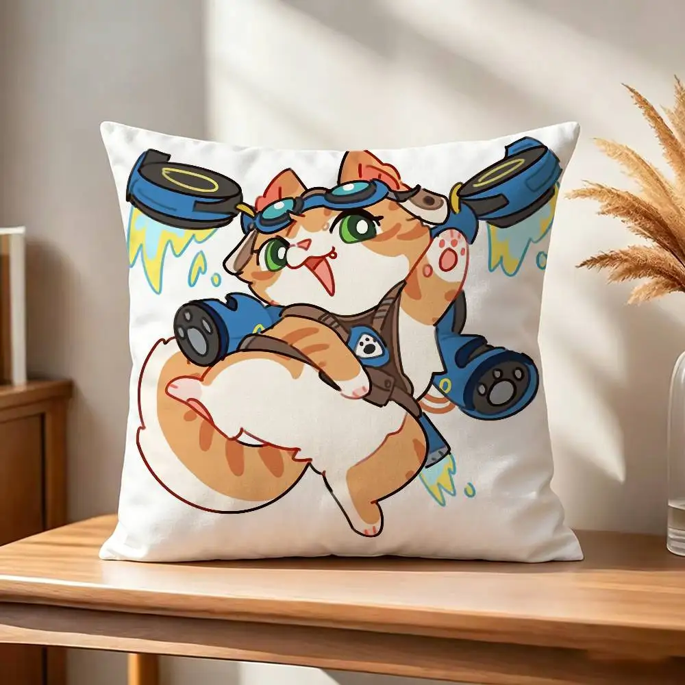 Фото Наволочка F-fika Jetpack cat O-overwatch, чехол для подушки, декоративная наволочка для автомобиля и дивана №4