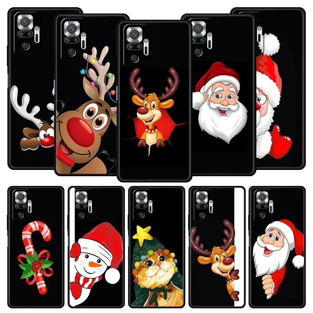 

Christmas Cute Cartoon Case For Xiaomi Redmi Note 11 10 9s Pro K50 7 8 9 8A 9A 9C 8T 9T 11T 5G K40 Gaming Phone Cover Soft Coque