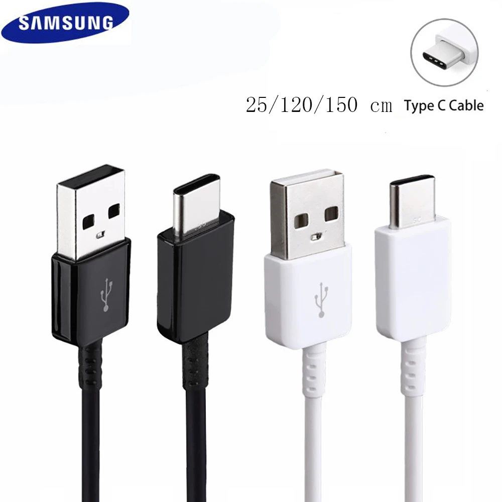 

100% Original 25cm 120cm 150cm USB 3.1 Type C Fast Charging Data Cable For Samsung Galaxy A70 A50 A40 S8 S9 plus S10E Note 8 9