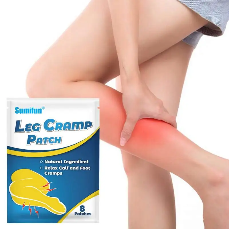

8Pcs Leg Cramps Patches Natural Herbal Extract Non-woven Fabric Cut-able Neck Knee Leg Muscles Pain Relief