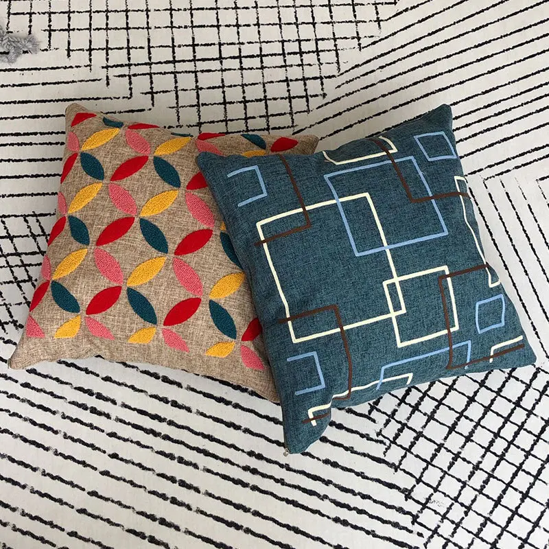 

Living Room Decoration Pillow Cover Gift Cushion Cover 45x45 Beautiful Throw Pillow Covers Square Velvet Sofa Retro Bed E0485