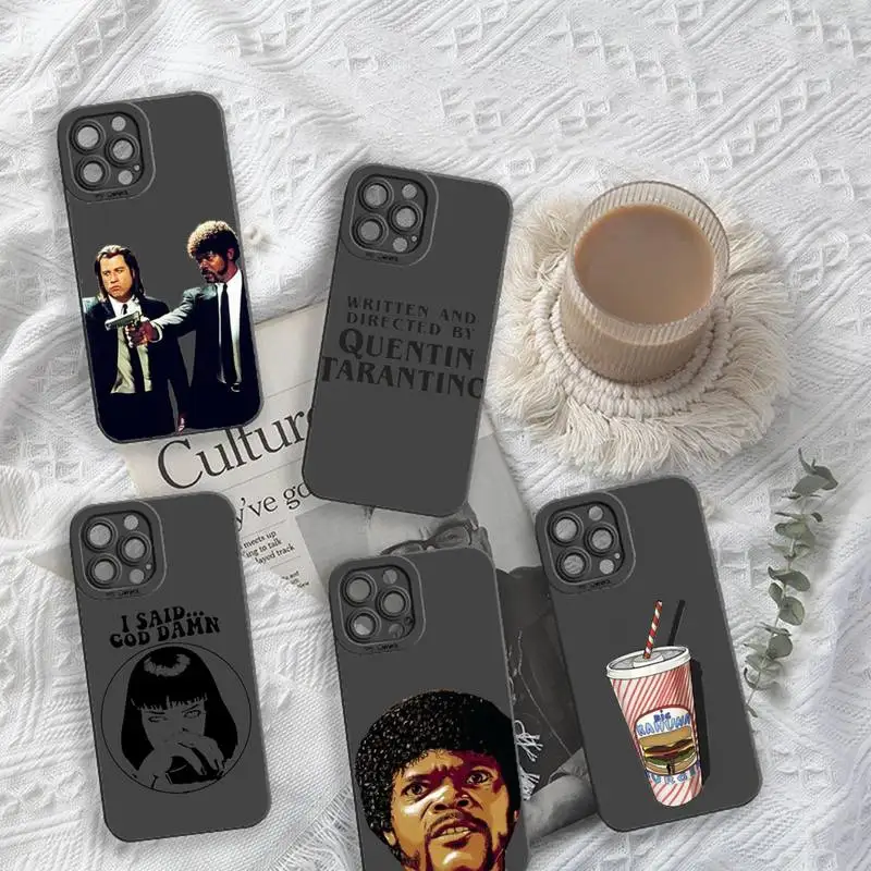 

movie ever made Pulp Fiction Phone Case For iPhone 13 12 11 Pro MAX Mini X XS XR 7 8 Plus Camera Lens Liquid Silicone