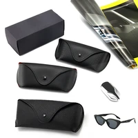 leather eyewear cases cover for sunglasses womens eyeglasses case men reading glasses box with metal buckle eyewear cases