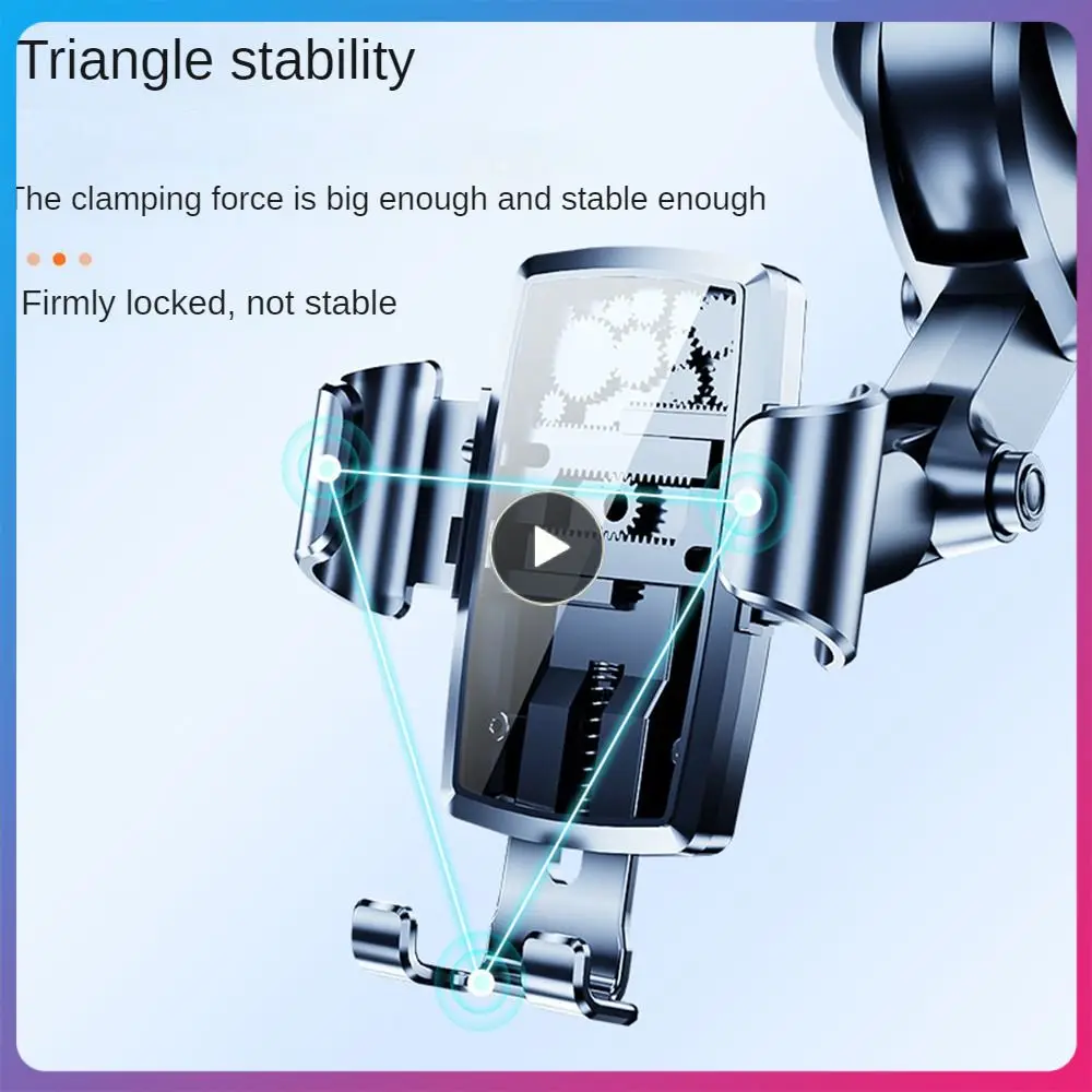 

Gps Navigation Holder Gravity Multifunctional Mobile Phone Stand Mobile Phone Holder Car Supplies Durable Practical Suction Type