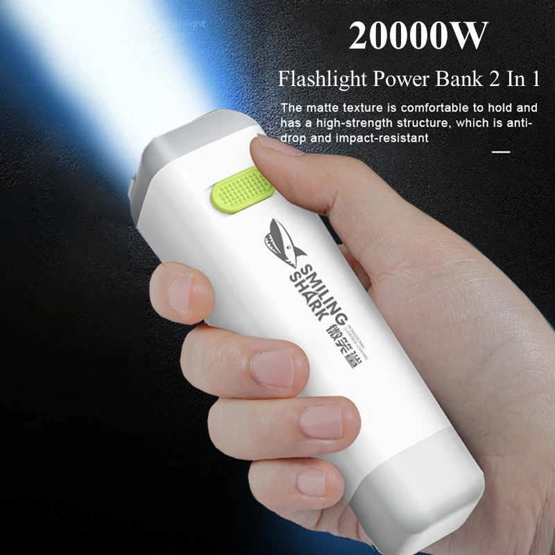 

Mini Torch Highlight LED Flashlight USB Charging Flashlight Power Bank 2 In 1 Portable Camping Waterproof Far Range Flashlight