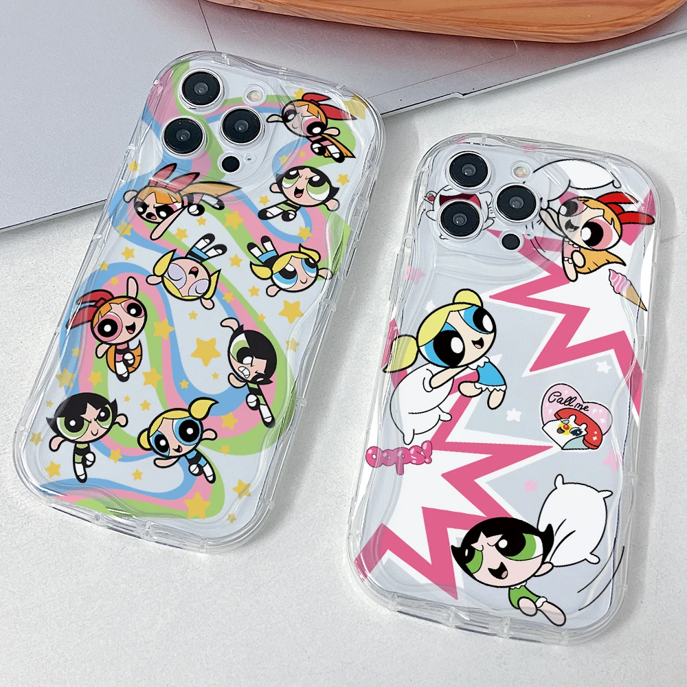 Фото Чехол для телефона Cool Girl P-Powerpuffs для Samsung Galaxy A57 A56 A55 A54 A53 A52 A37 A26 A25 A17 A16 A07 A06 4G 5G 3D Wave Cover №5