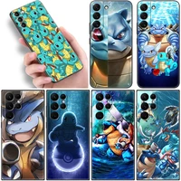 squirtle pokemon phone case for samsung galaxy s22 s21 ultra s20 fe s8 s9 s10e s10 plus lite s7 edge 5g black soft cover
