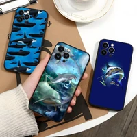 dolphin phone case for iphone 13promax 11 12 pro max mini xr x xsmax 6 6s 7 8 plus shell cover