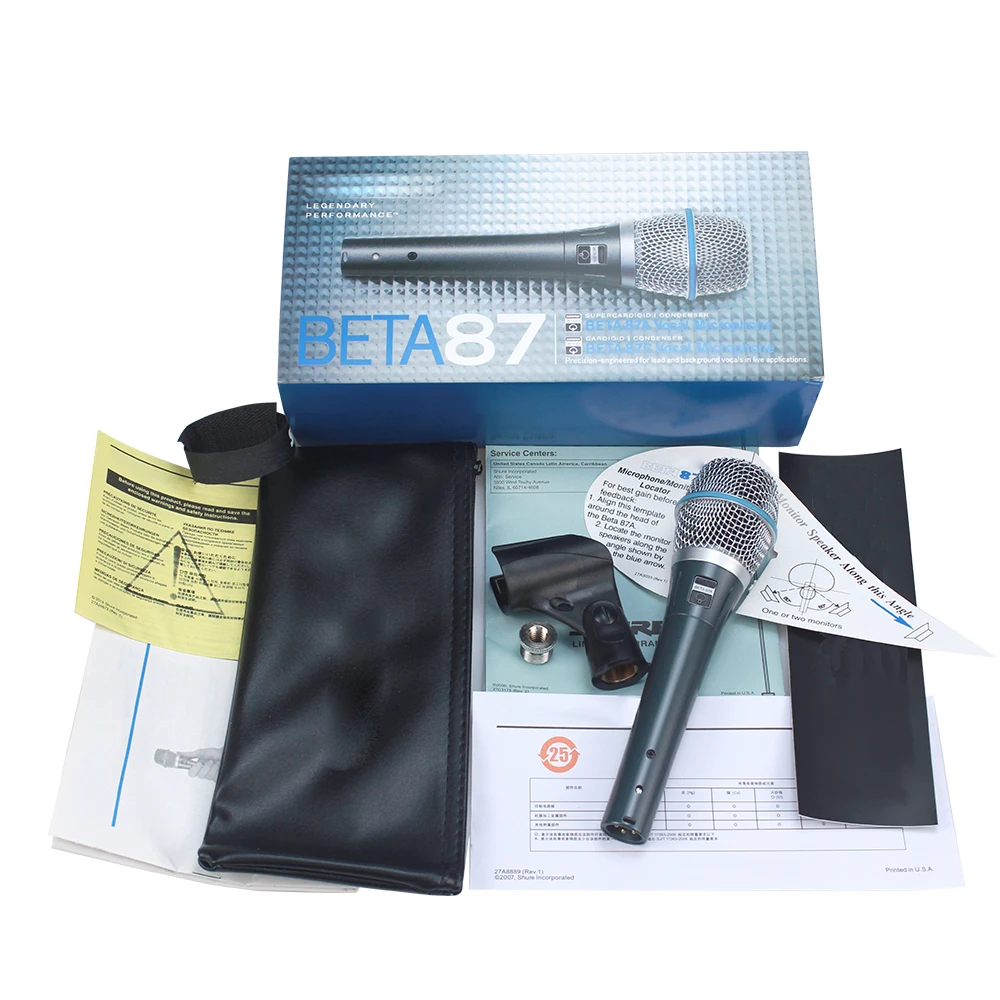 Бесплатная доставка высокое качество Beta87A Вокальный динамический супер