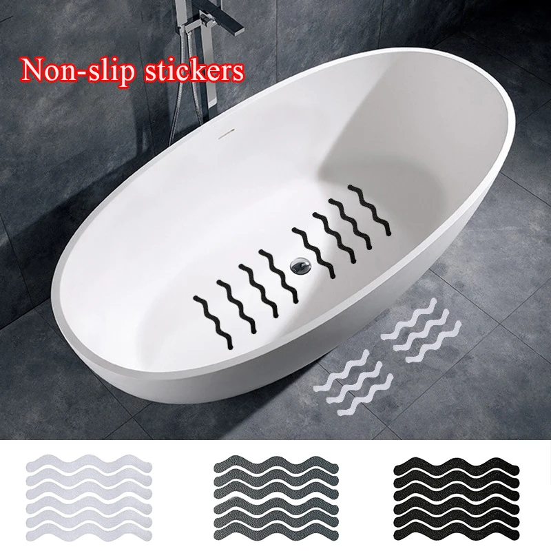 

12/24/36 Pcs Anti-Slip Strips Shower Stickers Transparent Floor Stickers Bath Safety Strips Non Slip Bathtub Shower Stairs Floor