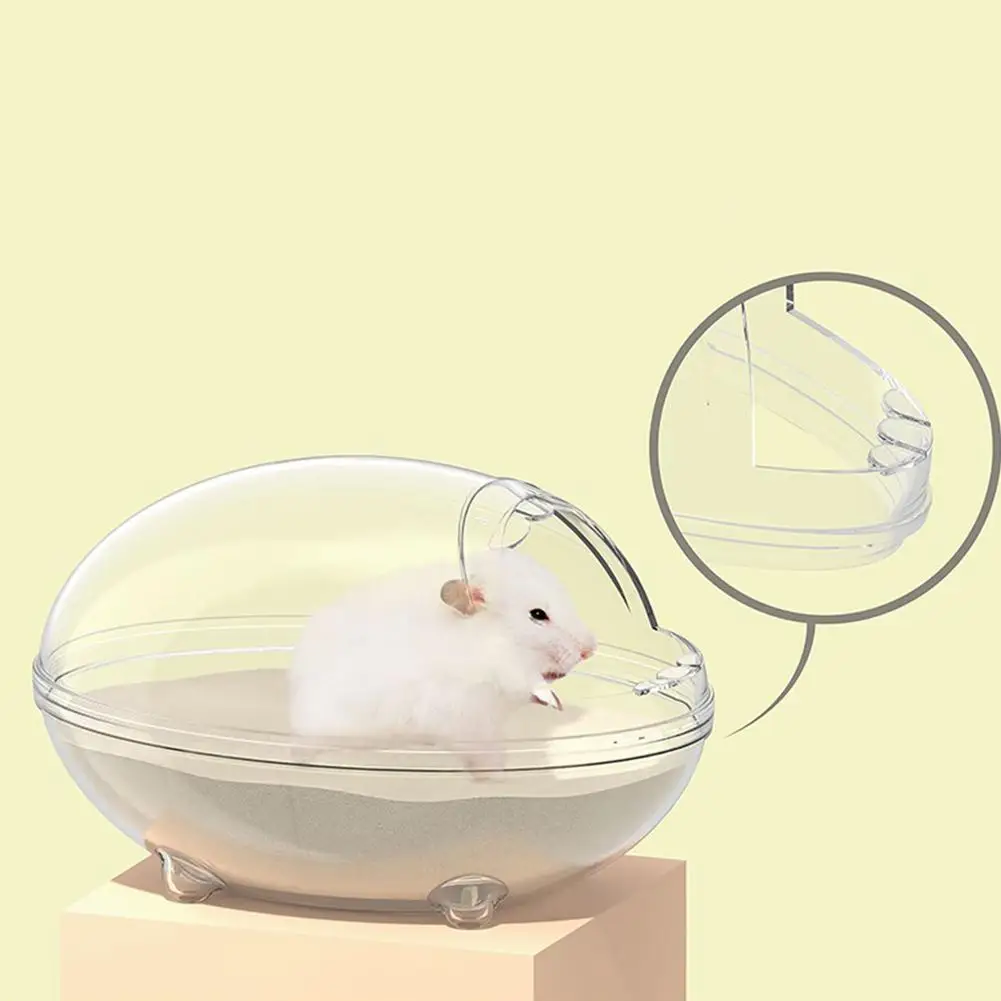 

Pet Hamster Transparent Bathroom Splashproof Bath Sand Room House Pet Accessories For Chinchilla Hamster Golden Bear