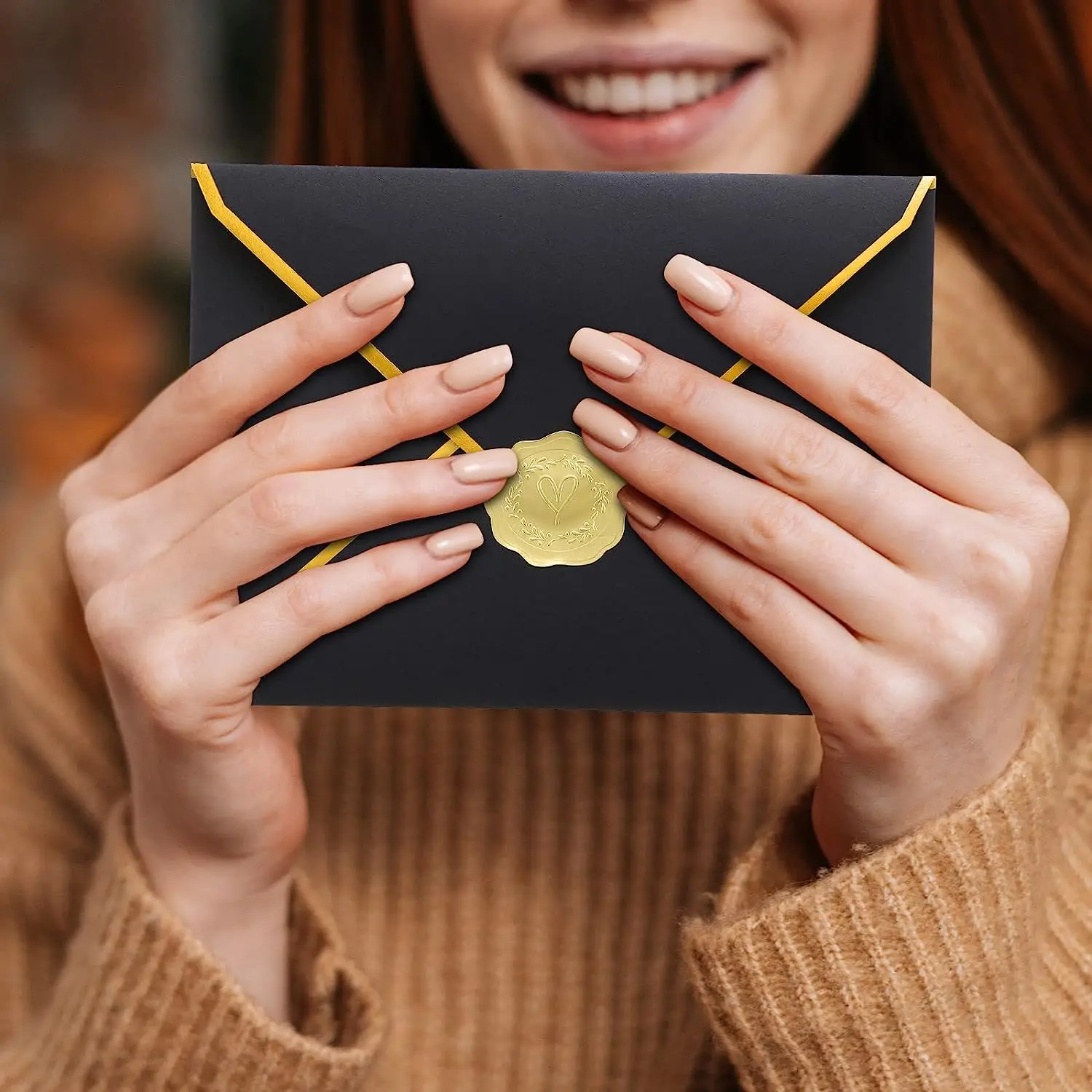 10/30/50 шт. конверты формата А7 5 4 &quot×7 7&quot с золотой каймой для свадебных