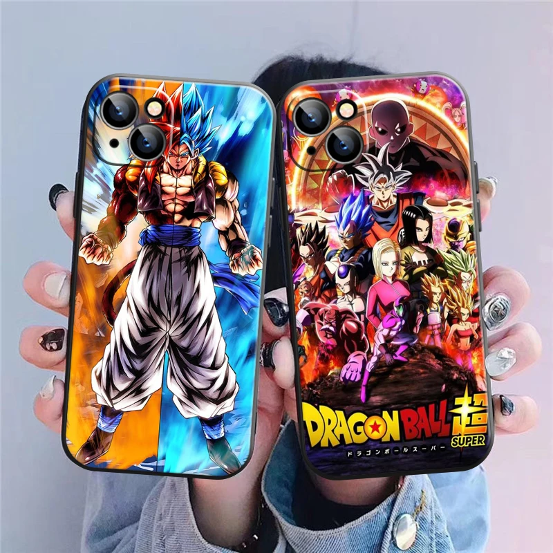 

Japan Anime Dragon Ball Goku Phone Case For Apple iPhone 13 12 11 Pro 12 13 Mini X XR XS Max SE 6 6s 7 8 Plus Liquid Silicon