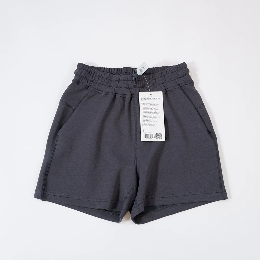 Summer Yoga Softstrem Women's Sports Loose Wide Leg Age Reducing Breathable Draping Silk Smooth High Waist Shorts