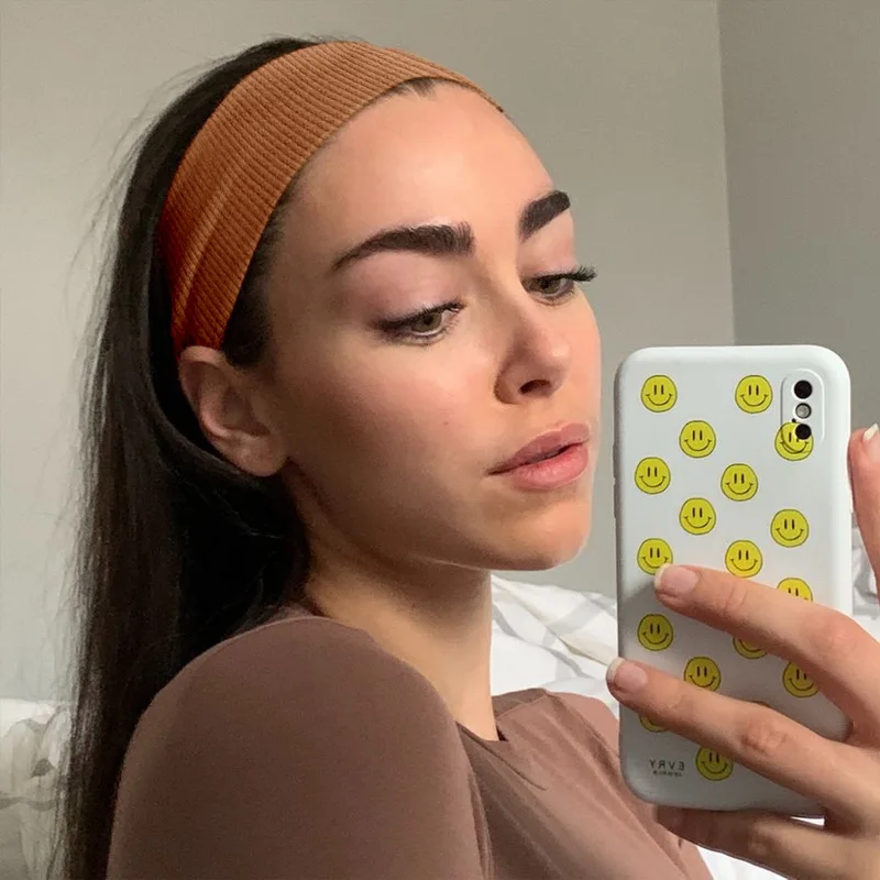 

Women Knitting Headband With Sweat Absorption Color Korean Bundle Hair Band Female Knitted Headband Running Sports Wash Face