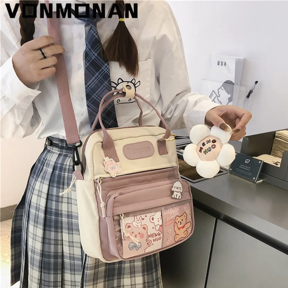 

Korean Style Cute Backpacks Women Waterproof Nylon Small Shoulder Bags for Teenage Girls Schoolbags Flower Travel Rucksack 2023