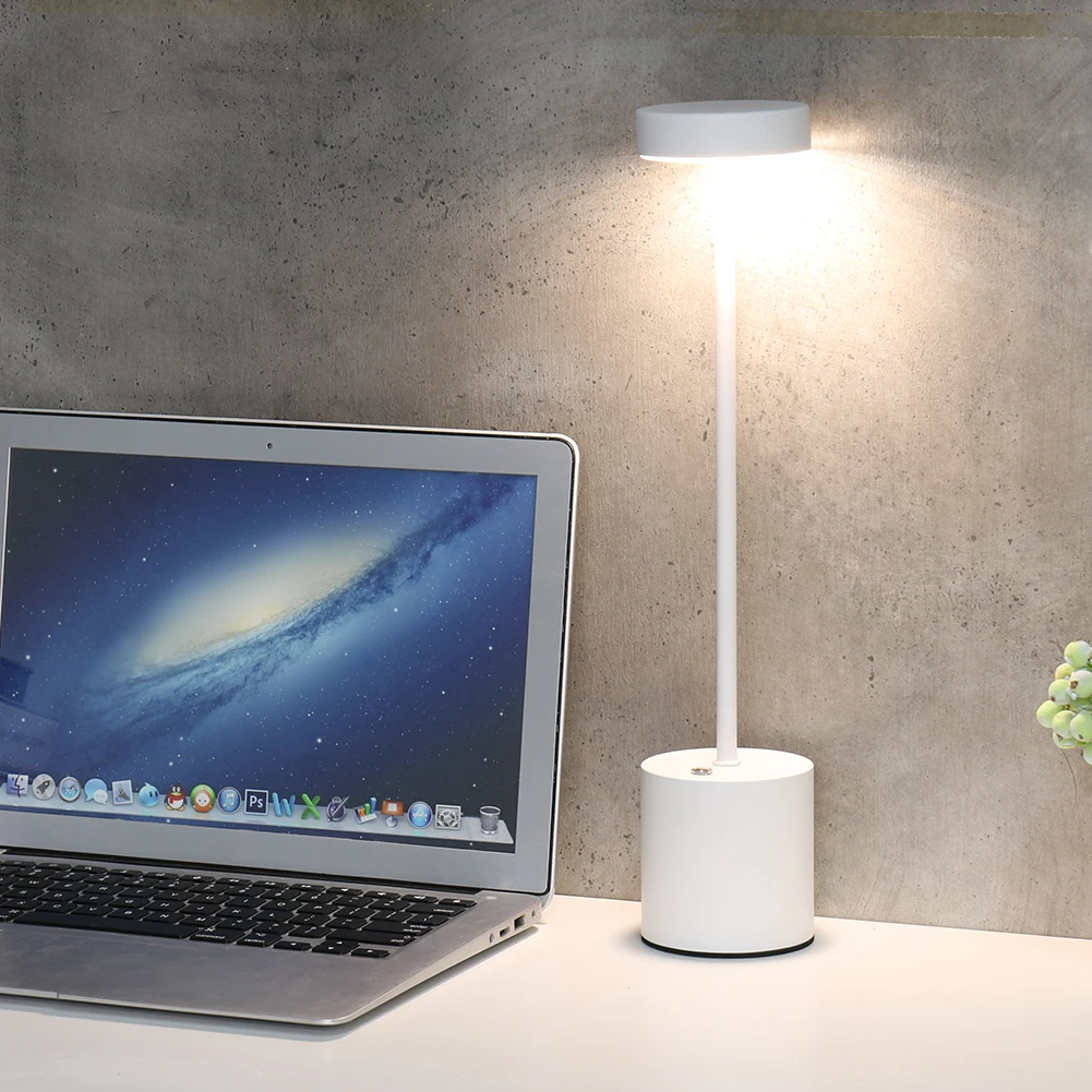 

Wireless LED Desk Lamp 3200 MAh Battery Iron Art Night Light Eye Protection Touch Control Birthday Gifts for Bedroom Living Room