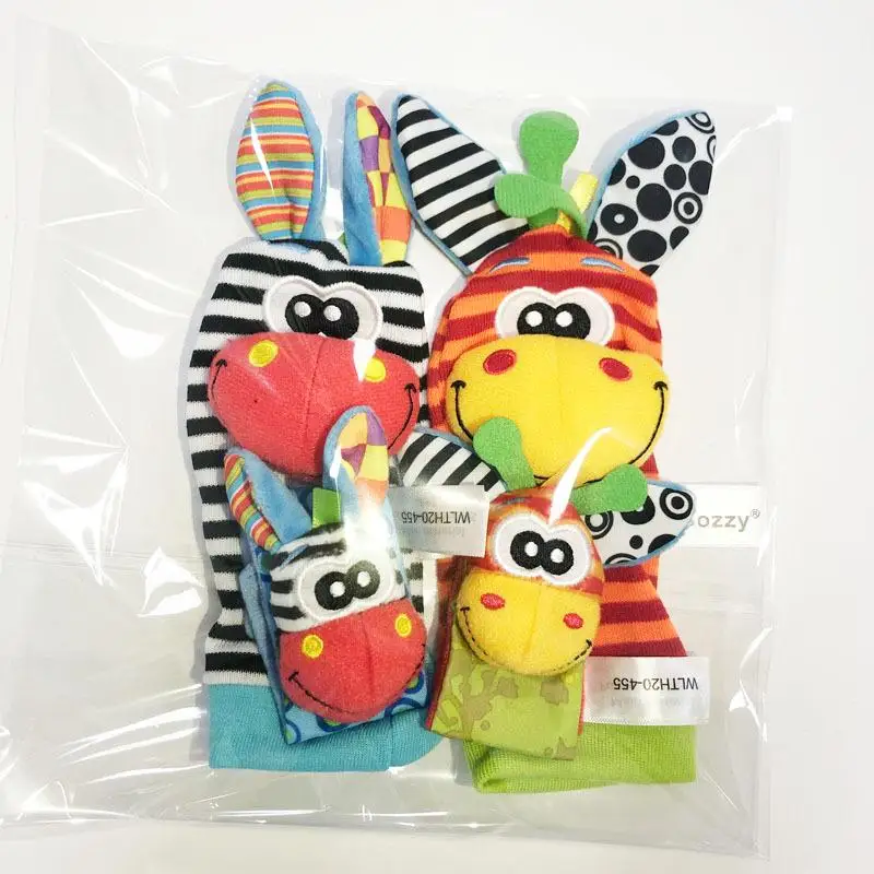 

Baby Animal Wrist Rattle Educational Toy Baby Watch With Socks With Bell