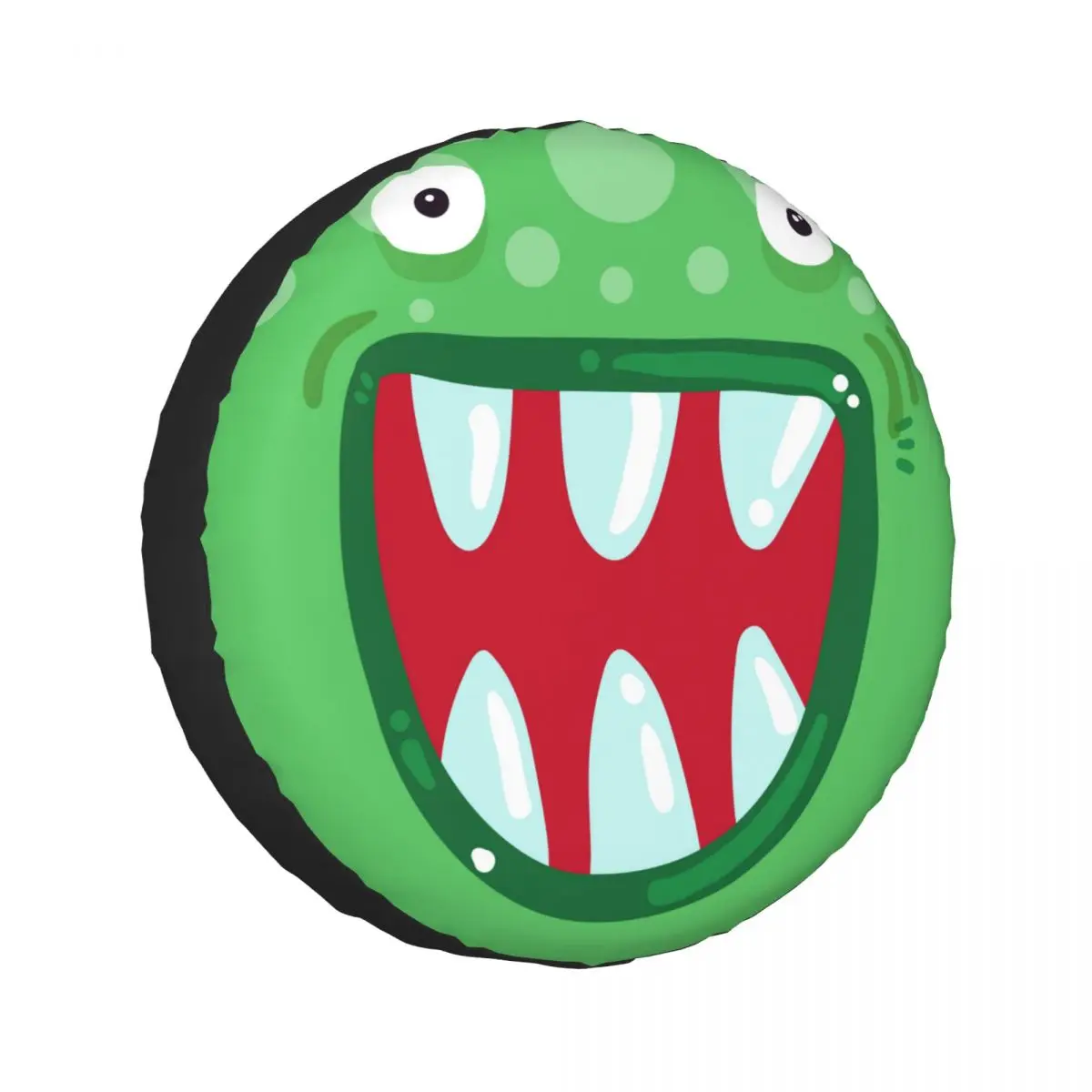 

1PC Car Spare Tire Cover Funny Monsters Faces Green Polyester Auto Wheel Tire Storage Bag Vehicle Tyre Dust-proof Protector