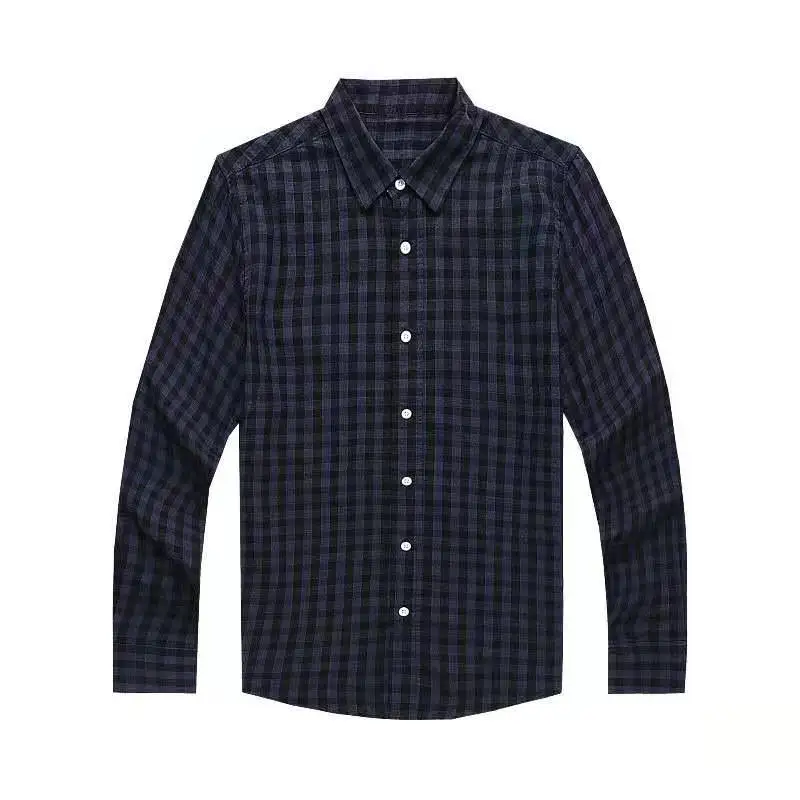 

Мужская повседневная хлопковая рубашка с длинным рукавом, в стиле «Аллигатор»