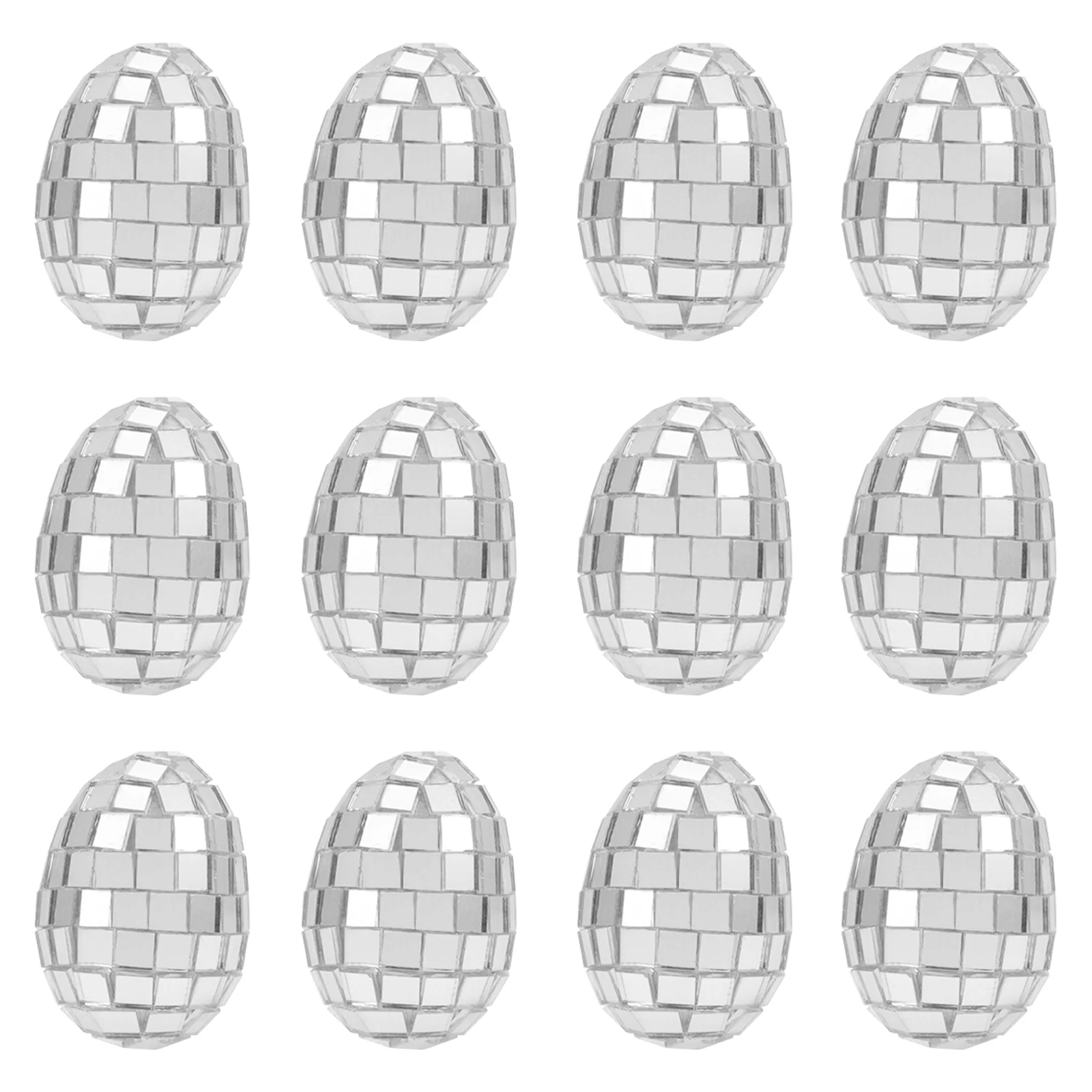 

12 Pcs Mirror Easter Egg Outdoor Basket Disco Party Favors Reflective Easter Egg Filler Easter Egg Ornaments Glass Disco Balls