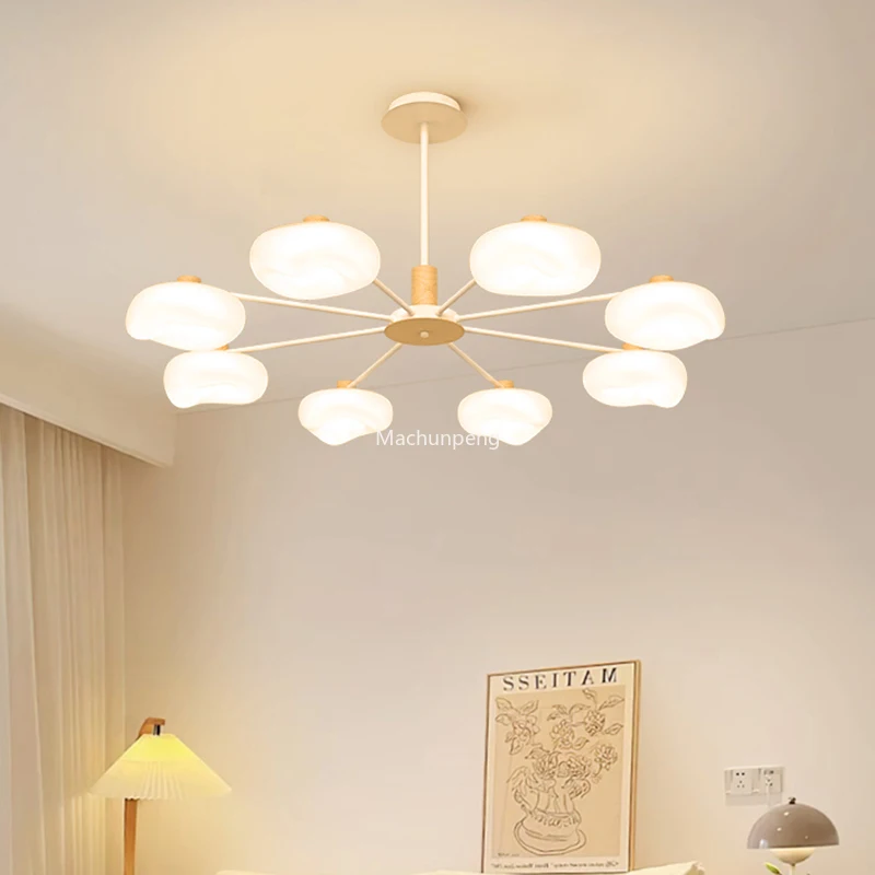 

Modern Living Room Ceiling Light Bulbs Lampshade Chandeliers Night Pendant Light Luxury Mushroom Lamparas De Techo Decorations