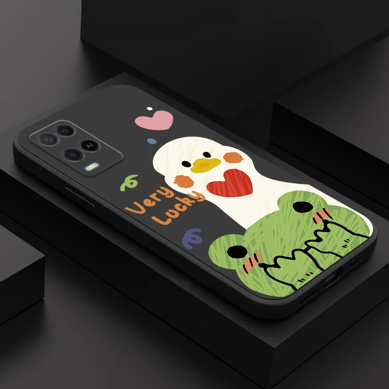 Чехол для телефона OPPO Reno 8 7 6 5 3 4 SE PRO PLUS lite 4G 5G cute frog duck