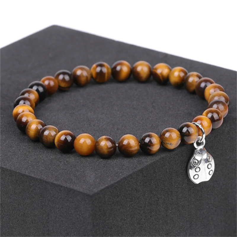 Женский и мужской браслет с подвеской божья коровка