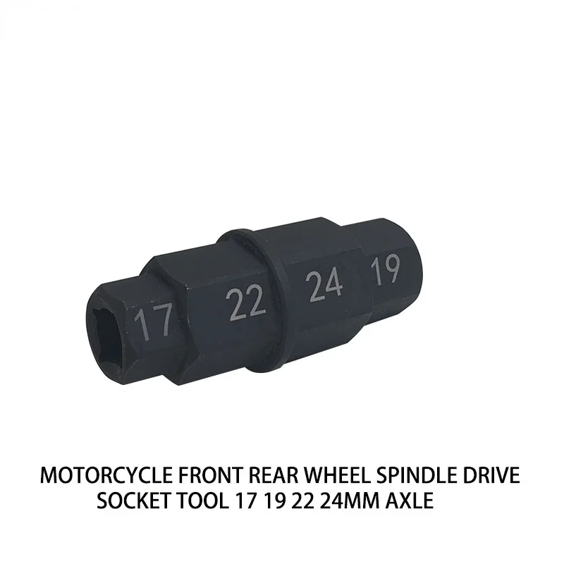 

Motorcycle Hexagon Shaft Tool 17 mm 19 mm 22 mm 24 mm Hexagon socket Hub Axle Spindle Socket Adapter Tool 3/8 inch