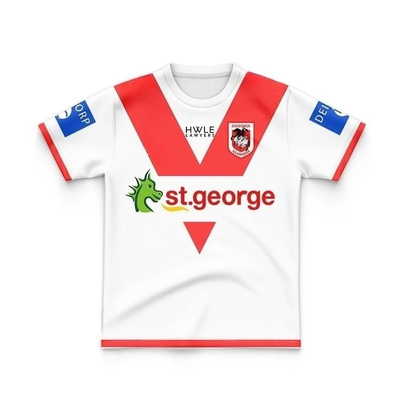 

2023 г., St George, Illawarra, Dragons Home, Anzac, детский синглет, регби, Джерси