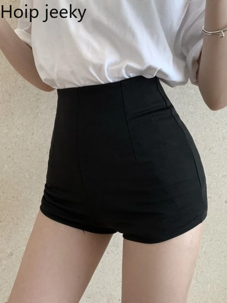 

Hoip Jeeky Black Sports Shorts Women 2022 Summer New Korean High Waist Sexy Wild Slimming Elasticity Casual Hot Fitness Workout