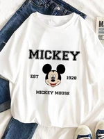 cartoon disney est 1932 mickey mouse t shirt women summer casual graphic print trendy t shirt lady comfy popular short sleeve