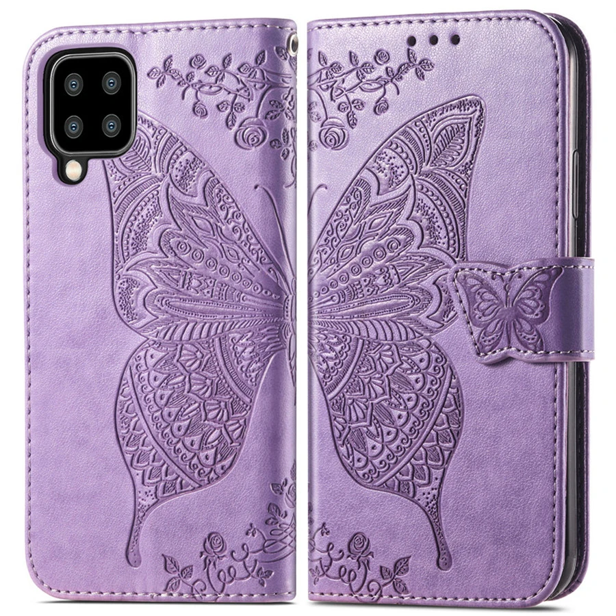 

A22 S 5G Flip Case For Samsung Galaxy A22S 3D Butterfly Emboss Leather Wallet Case for Galaxy A22 Shell A 22 SM-A226 A225 Cover