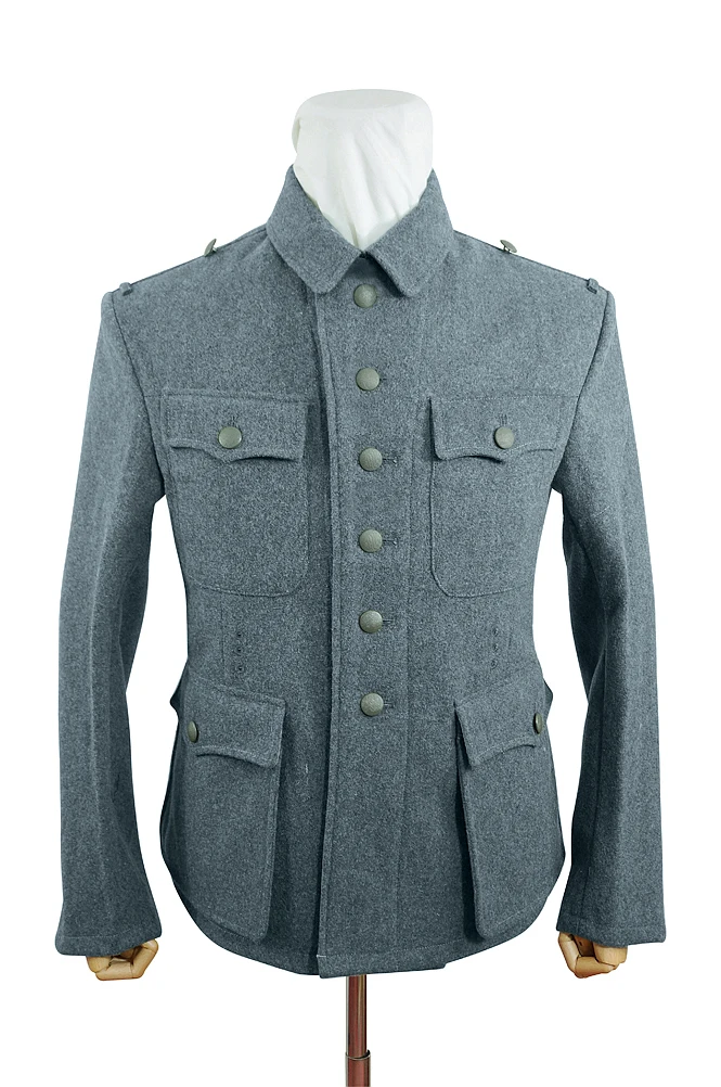 

GUWA-100 WWII German M42 Heer EM Italian Field Wool tunic Feldbluse blue green grey