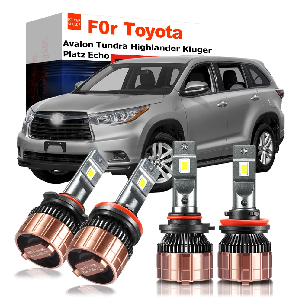 

2 X 100W 20000LM Car Front Headlight Canbus LED Head Light Lamp White 12V For Toyota Avalon Tundra Highlander Kluger Platz Echo