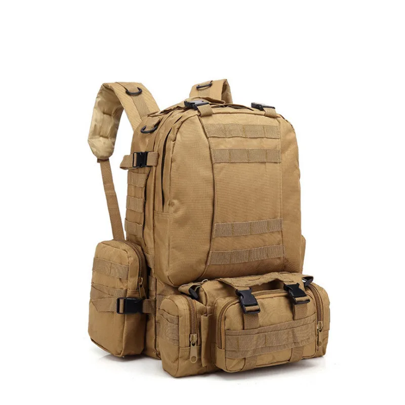 50L Tactical Backpack Military Waterproof Backpacks 4 In 1 Molle Sport Bag Outdoor Trekking Fishing Hiking Camping 3D Rucksack