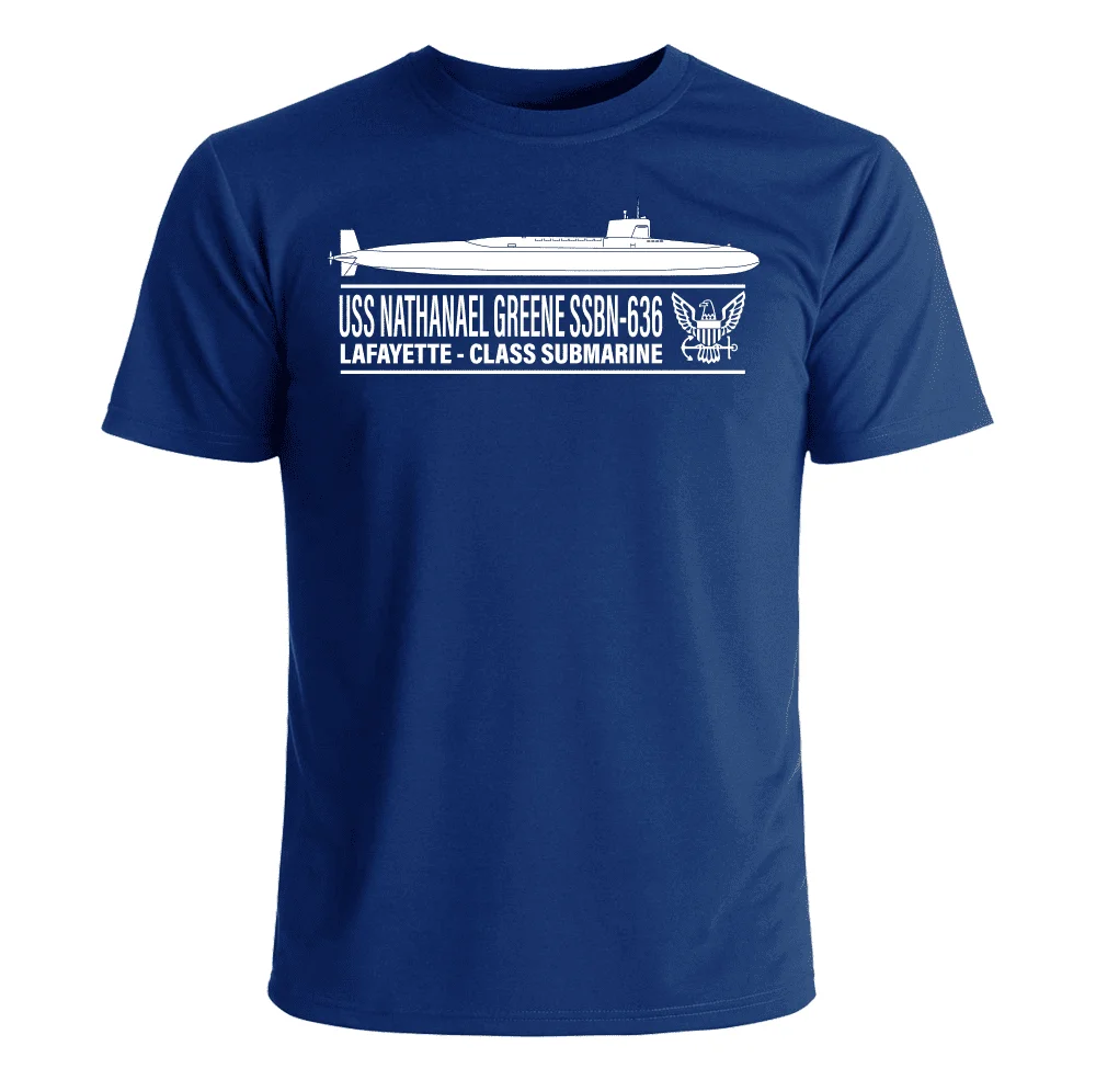

Футболка US Navy USS Nathanael Greene (стандартная) с подводной лодкой, 100% хлопок, с круглым вырезом, летняя повседневная мужская футболка с коротким рук...