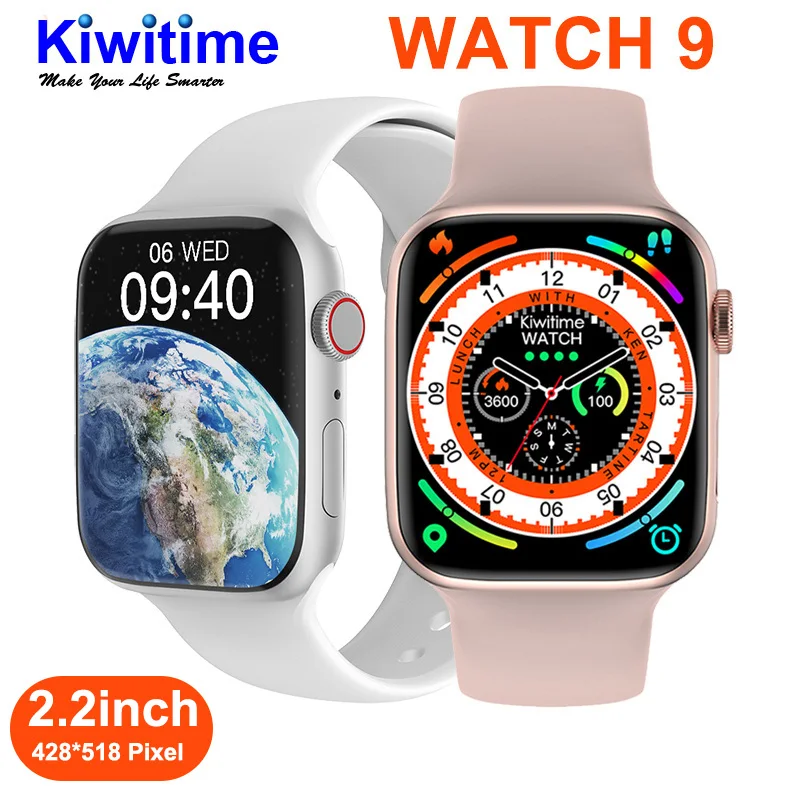 

KIWITIME Watch 9 Smart Watch 47mm 2.2inch Infinity Screen Смарт-часы KIWITIME 9, 47 мм, 2023 дюйма, экран Infinity, монитор сердечного ритма, спортивные Смарт-часы серии IWO для мужчин и женщин, 2,2