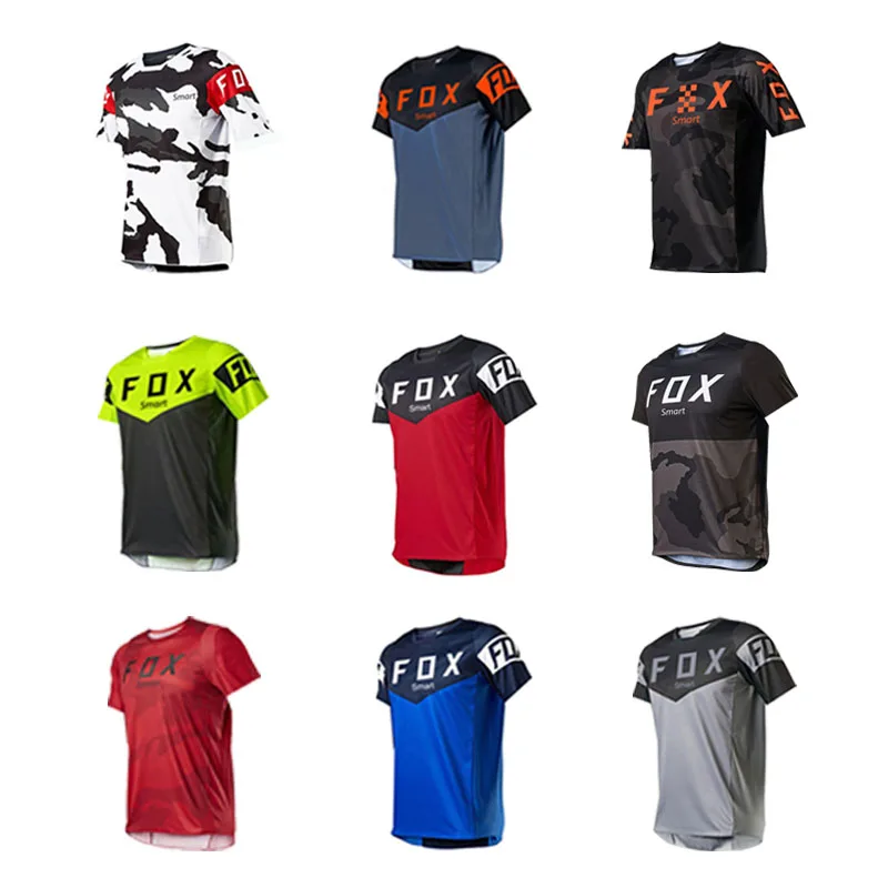 

Smartfox jersey mtb Men's Downhill Mountain Bike BMX Shirts Offroad DH Motorcycle Motocross Sportwear Clothing Racing Short