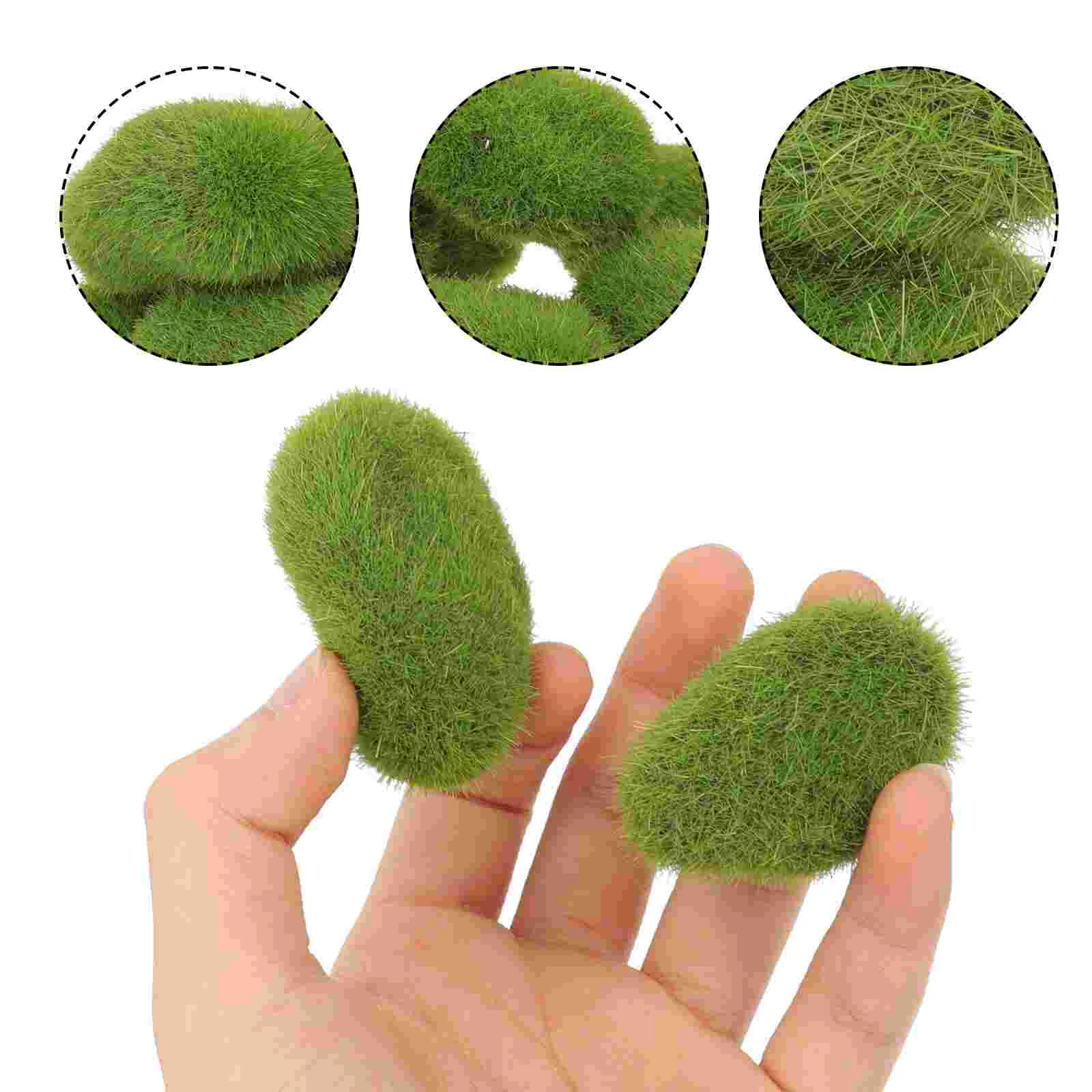 

20 Pcs Bonsai Stone Decor Green Decor Rainbow Bathroom Decor Indoor Decor Artificial Moss Stone Accessories Lifelike Mossy Stone