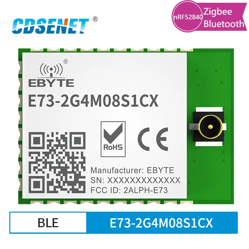 

Модуль nRF52840 2,4 ГГц с синими зубьями, радиочастотный трансивер BLE 4,2/5,0, CDSENET E73-2G4M08S1CX 8 дБм IPEX, фотоприемник SoC