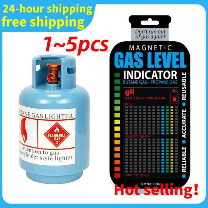 1~5PCS Gas Tank Level Indicator Propane Butane LPG Fuel Magnetic Gauge Bottle Temperature Measuring