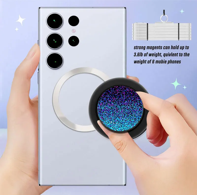 Магнитный держатель для телефона Popped Magnetic Phone Socket для MagSafe, совместимый с iPhone 17, 16, 15, 14 Pro Max Plus - синий (art.: 3920dbeb8a294) - 3920dbeb8a294