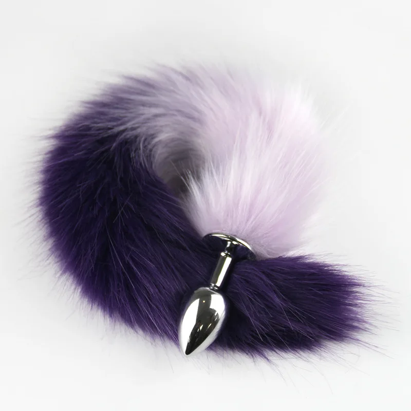 Matching Artificial Hair Female Anal Masturbation Device Anal Plug Toy Adult