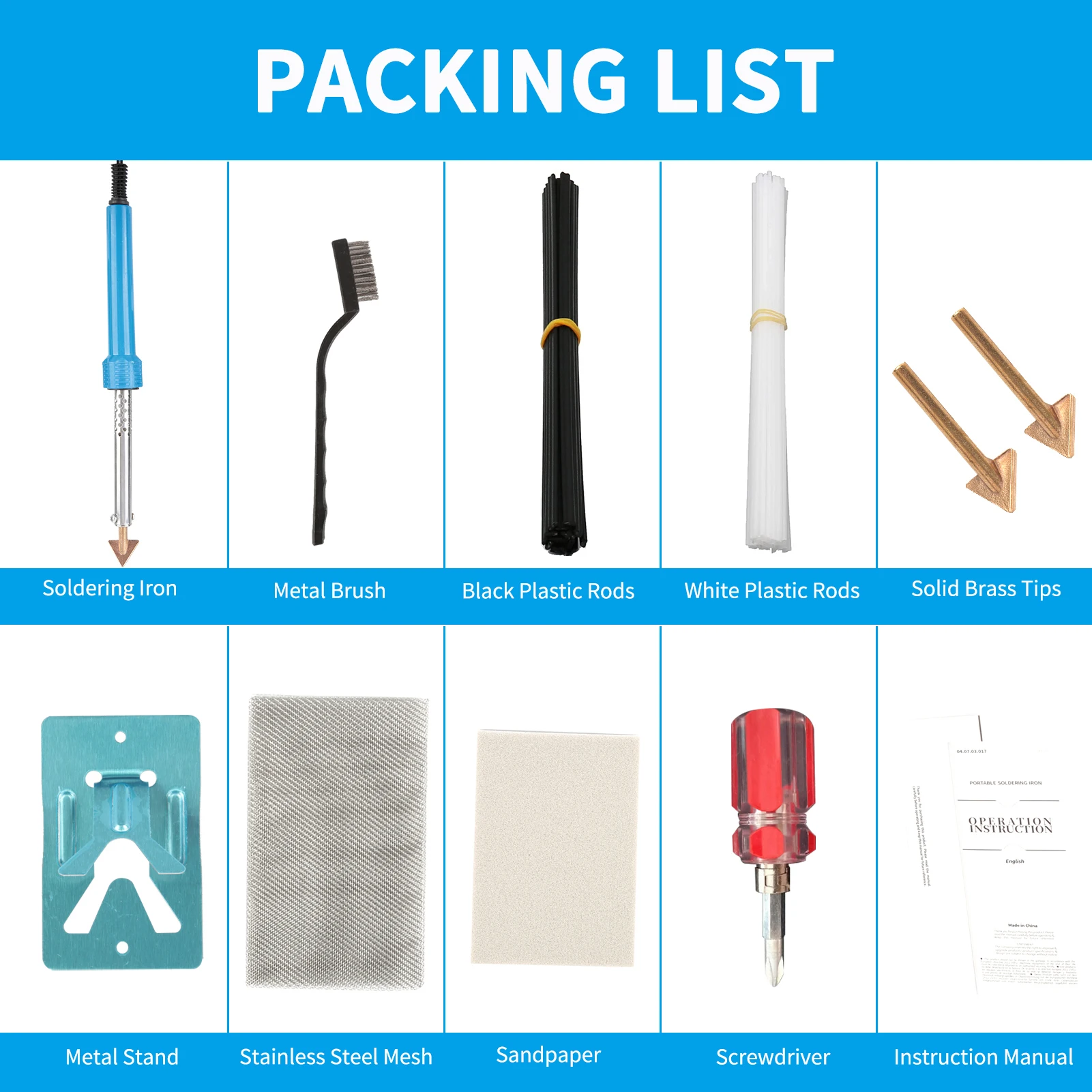 Набор для сварки пластика с стержнями горячий паяльник укрепленной сеткой