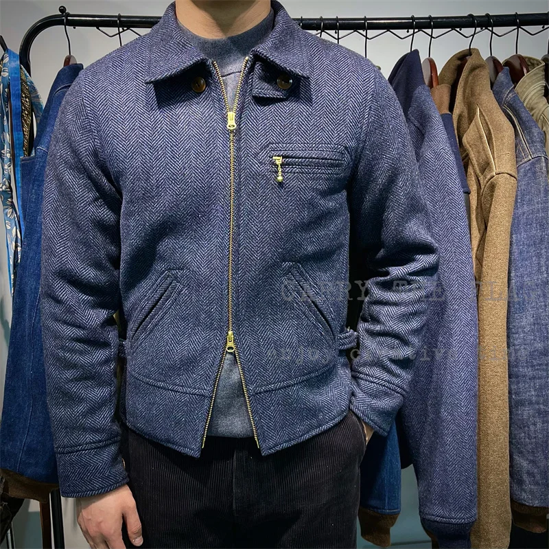 

21W36 RockCanRoll US Big European Size Hand-Made Vintage Super Heavy 750GSM Wool Casual Stylish Jacket