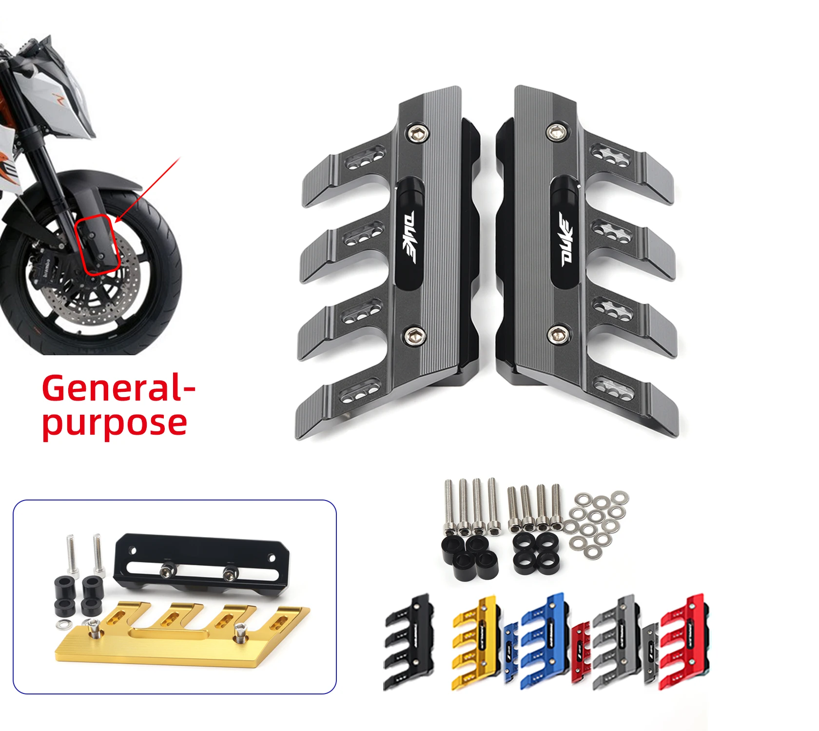 

For KTM 990 Super Duke(990 Super Duke r) Motorcycle CNC Accessories Mudguard Side Protection Block Front Fender Anti-Fall Slider